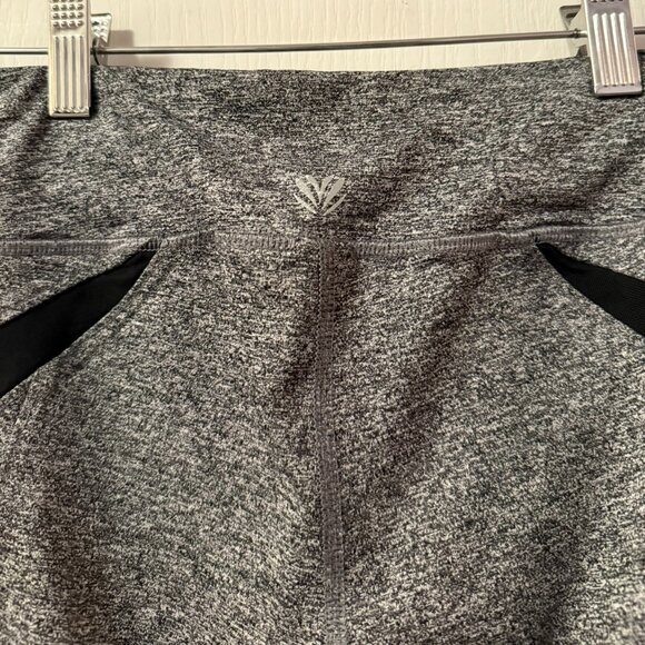 ⭐️ $5, spend over $20 - Forever 21 Sheer Mesh Inset Ribbed Leggings in Dark Grey - Picture 9 of 10